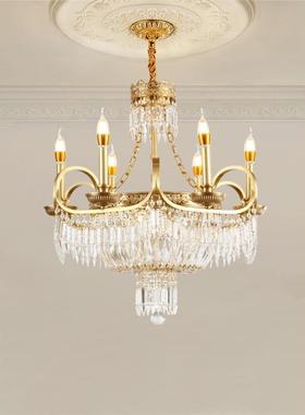 式铜客10968厅水晶吊欧式轻奢卧室餐厅灯具奢华大灯气个全性创意