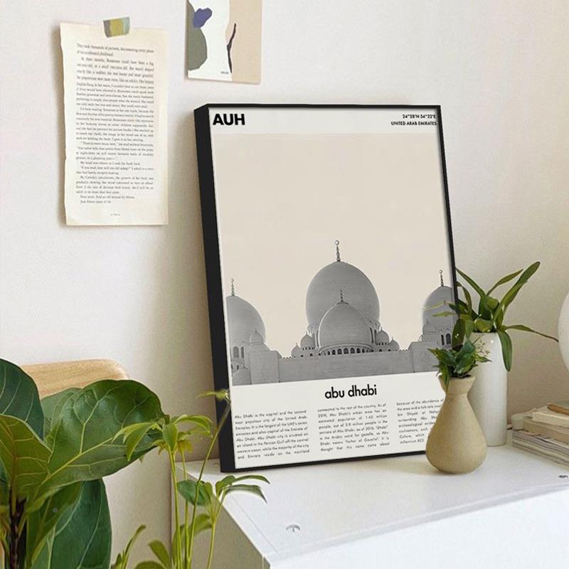 形态代黑抽象民宿装饰白画极简厅几现何客挂画建筑QX202403艺术玄