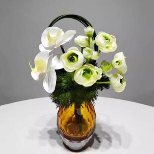 代现IKO创意家居假摆件客桌厅餐样板间洽谈桌茶几仿真花艺软装插