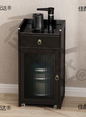 移动小10693茶几家用茶实木台边柜烧水壶一体柜泡茶桌架茶水茶具置物子