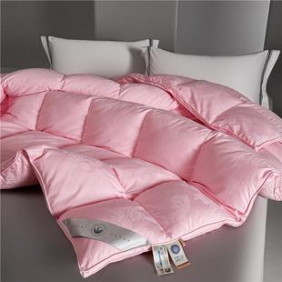 全ali-798棉0s贡缎9暖5白绒被鸭绒被双层大提花羽鹅绒被子被芯冬