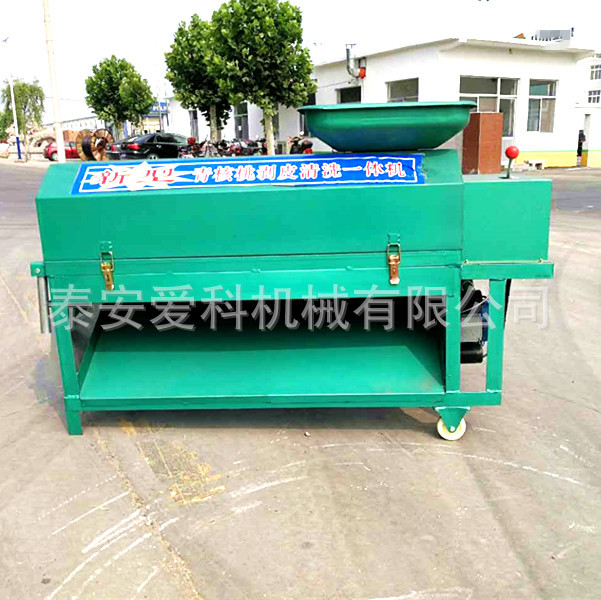 小型电动滚筒核桃剥壳清洗机