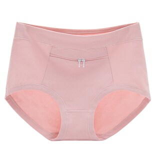 有口袋的内裤女士带拉链带兜防盗纯棉三角中老年有暗袋内兜短裤头