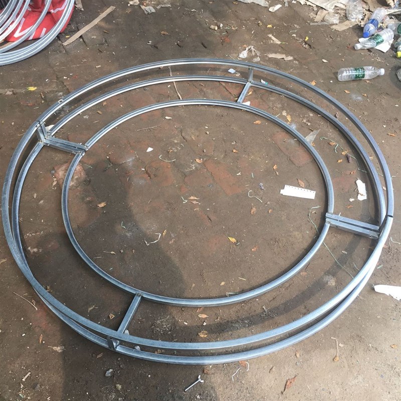 新款婚庆道具双层圆环架子婚礼圆形流苏装饰线帘桁架吊环吊顶花环