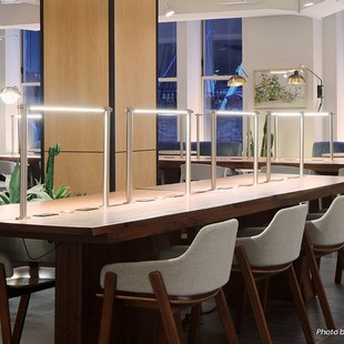 图书馆阅读灯长方办公桌书桌阅读桌横式龙门桥架加长一字长条台灯