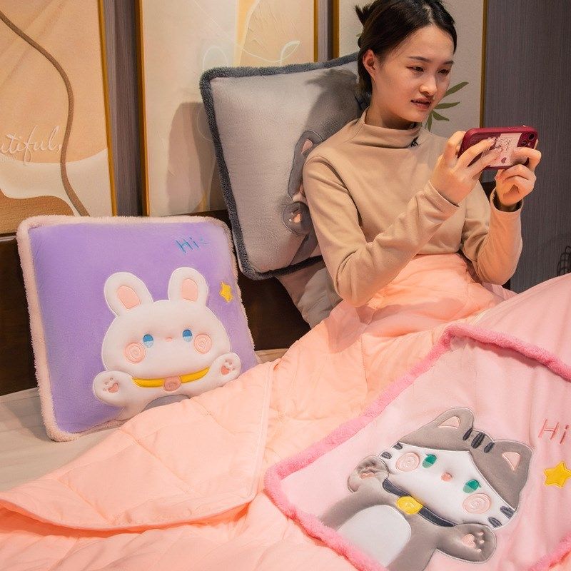 抱枕毯子二合一被子两用毛毯车用办公室睡觉专用车载枕头午睡靠枕,居家布艺,抱枕被,淘宝优惠券,粉丝福利购,淘宝优惠卷