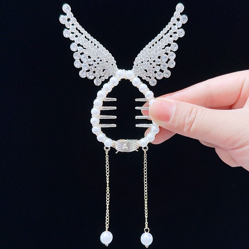 儿童丸子头盘发神器女童马尾扣水钻盘发扣小女孩发卡宝宝发夹头饰