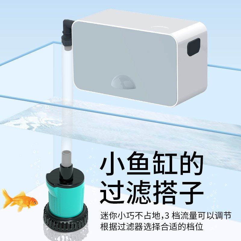循环泵鱼缸水泵潜水泵小型迷你超静音抽水泵变频过滤泵底吸泵