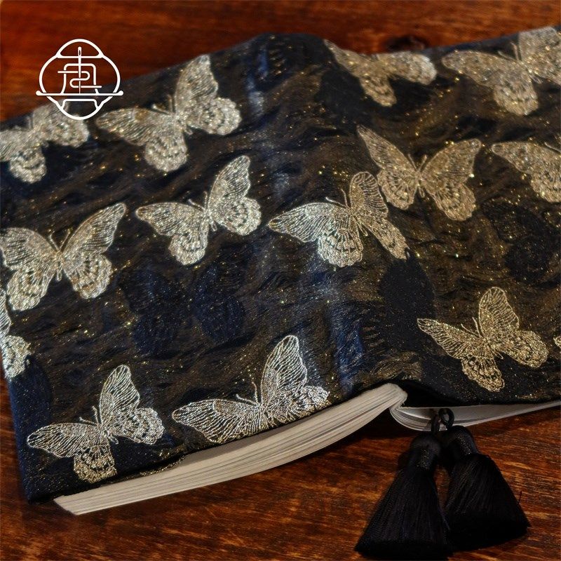 真我 迷梦蝴蝶 梦幻蝴蝶提花文艺手帐账本手工布书衣日记本笔记,文具电教/文化用品/商务用品,手帐/日程本/计划本,淘宝优惠券,粉丝福利购,淘宝优惠卷