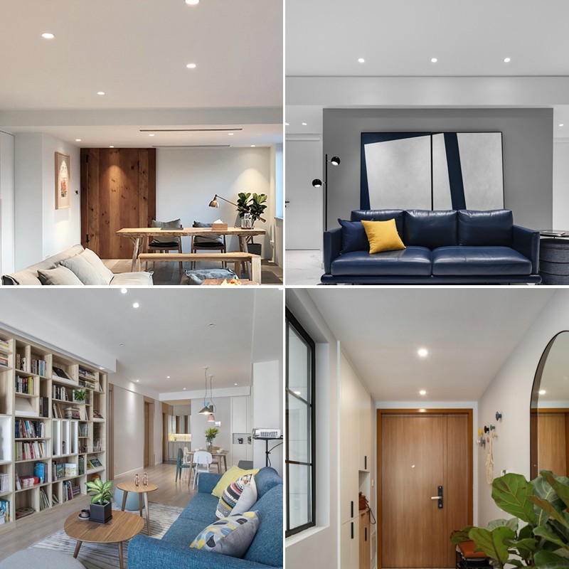 led筒灯5W三色光开孔6.5 7.5 8 9 10 12公分4寸嵌入式天花灯洞灯