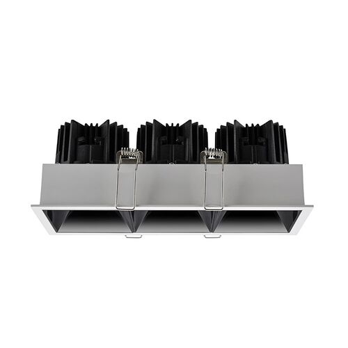 西顿格栅射灯LED嵌入式家用客厅过道cob单头双头方形灯CES801C-M