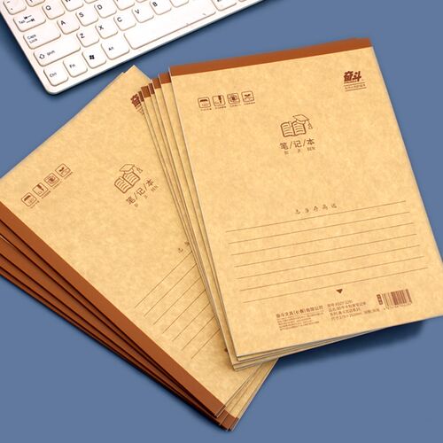 奋斗侧翻B5牛卡笔记本子小学生专用五熟一练加厚语文作业本英文抄