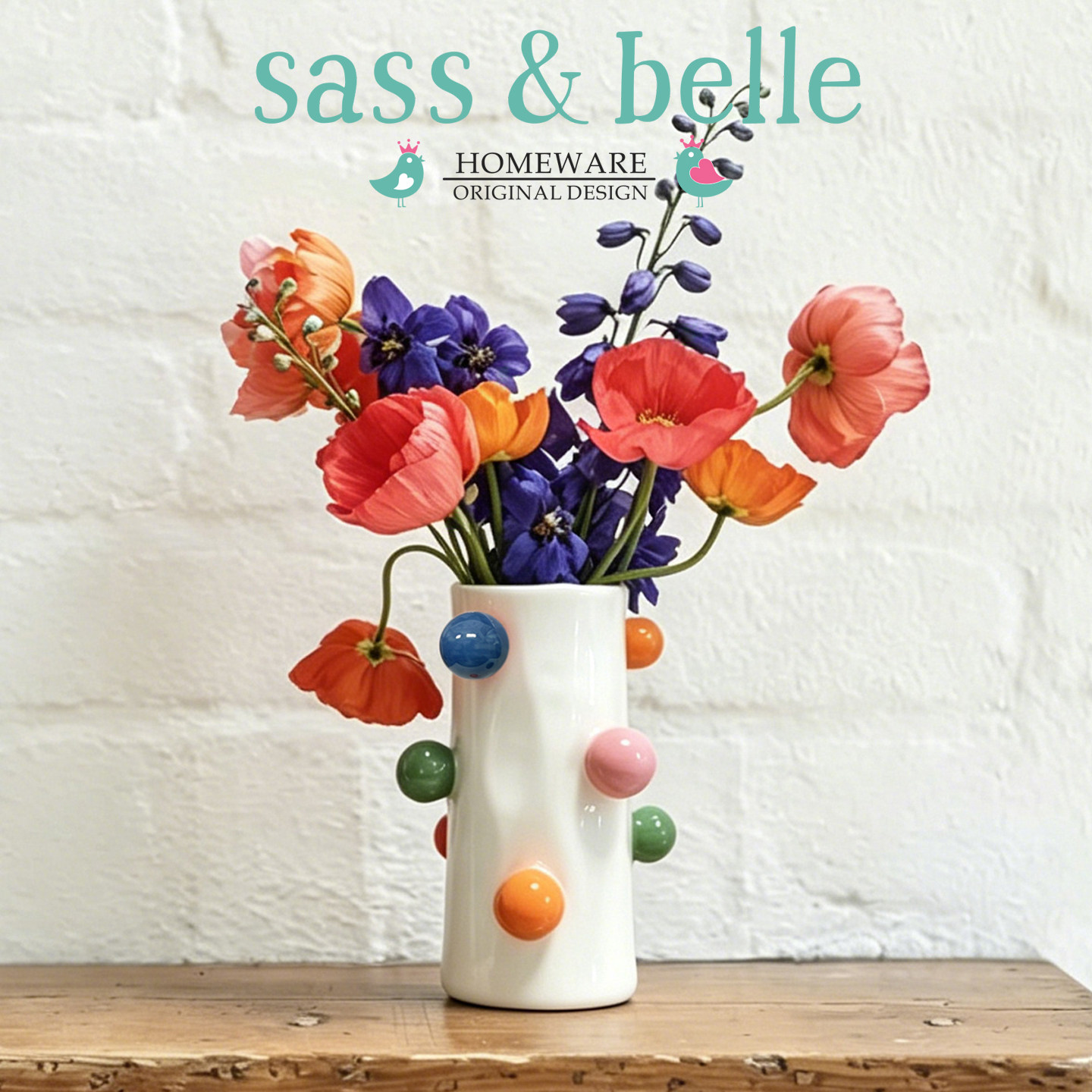 Sass&Belle英国手绘陶瓷家居花瓶