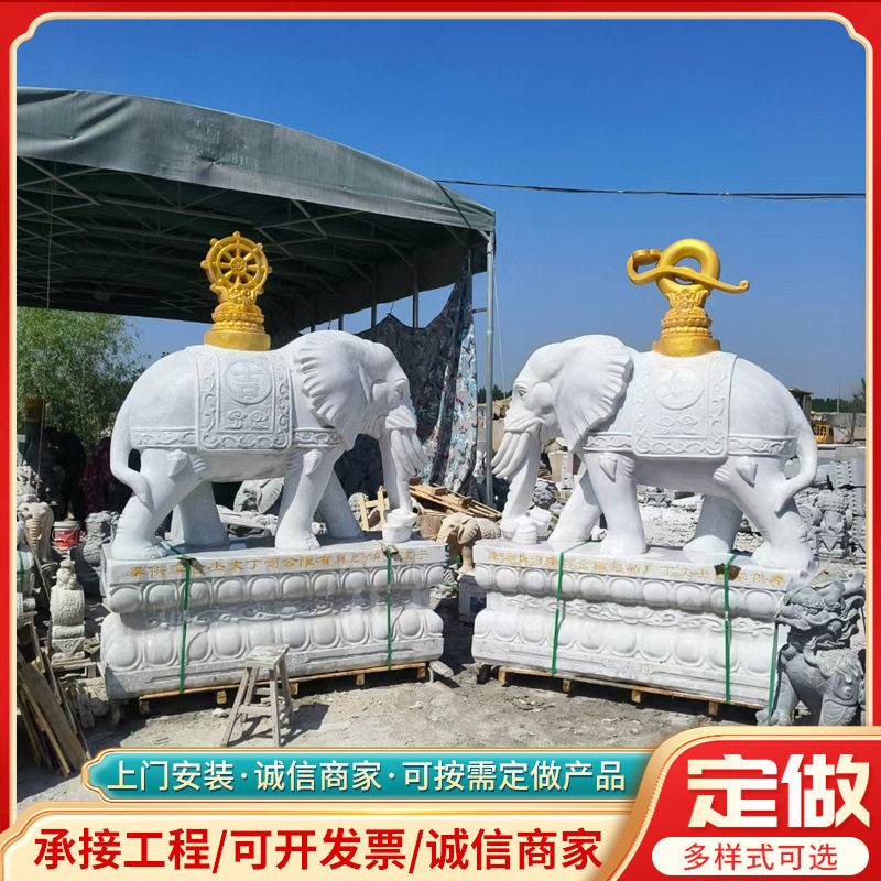 大型花岗岩石雕动物石雕貔貅汉白玉动物雕塑公司小区庭院雕塑摆件