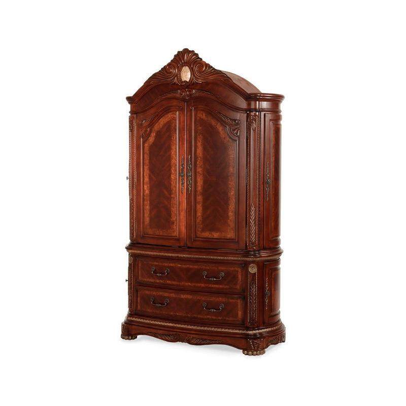 美式乡村复古经典实木雕花储物收纳双门衣柜大户型卧室别墅样板房