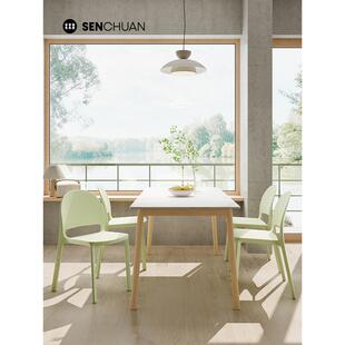 餐椅现代简约加厚塑料椅子家用休闲靠背餐桌凳子餐厅商用北欧
