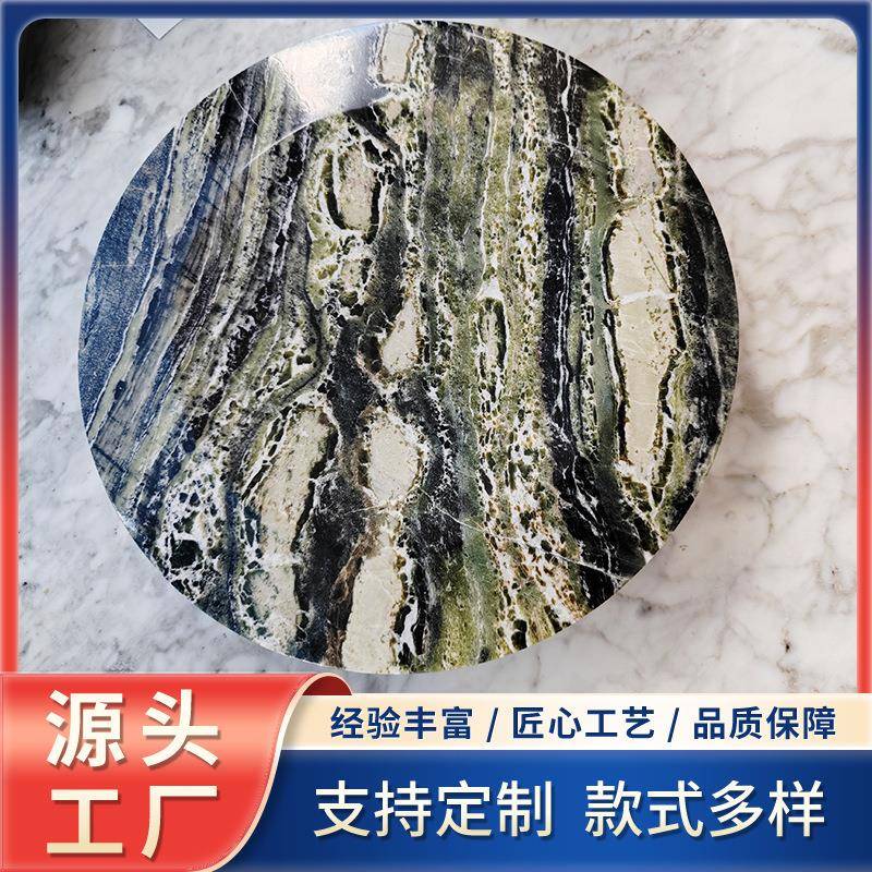 天然大理石装饰品工艺品摆件长方形异形收纳托盘软装摆设