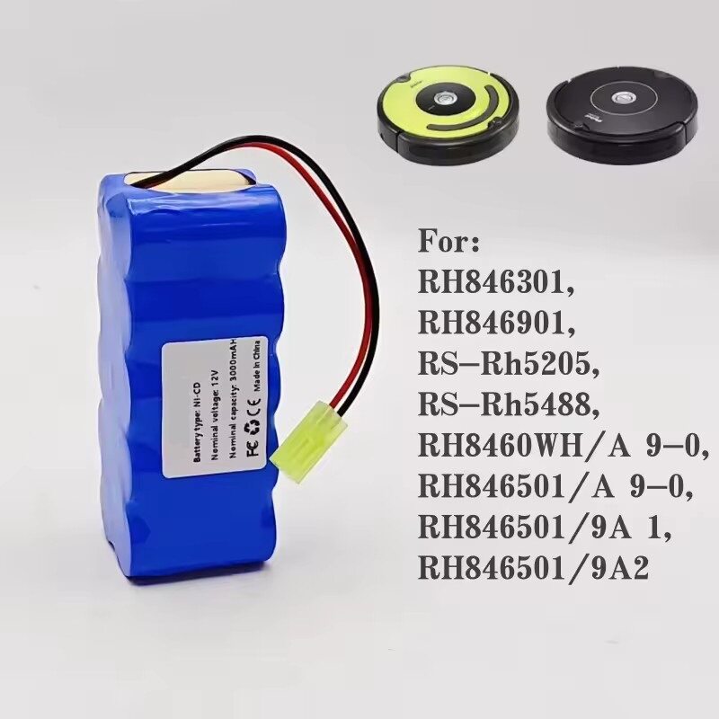Ni-CD12VSC3000mah扫地机电池适用于RH5488RH846301RH846901