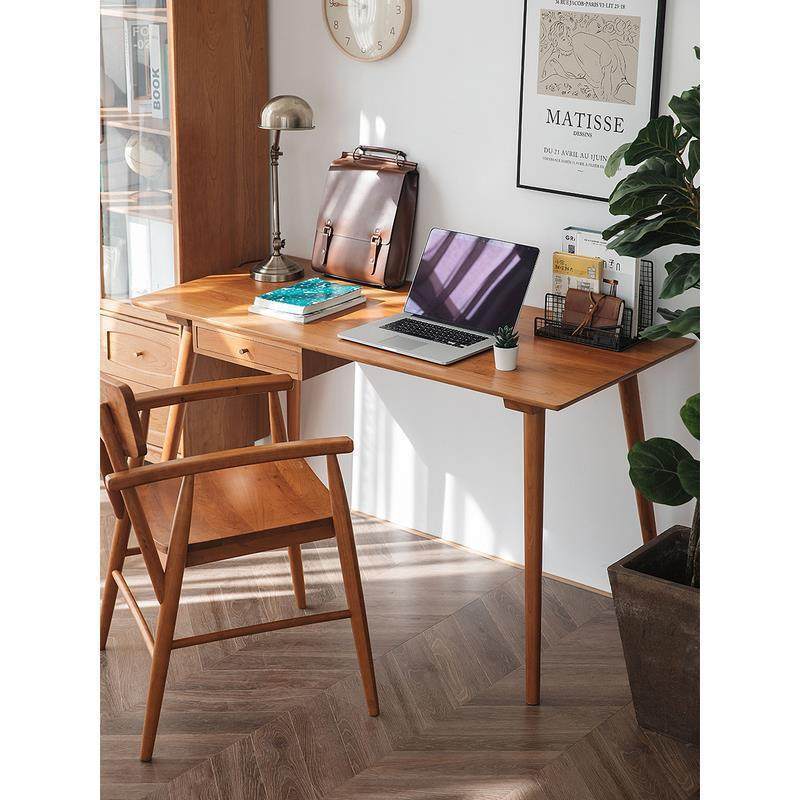 墨白书桌实木北欧小户型家用写字台电脑桌日式桌子樱桃木家具,鲜花速递/花卉仿真/绿植园艺,割草机/草坪机,淘宝优惠券,粉丝福利购,淘宝优惠卷
