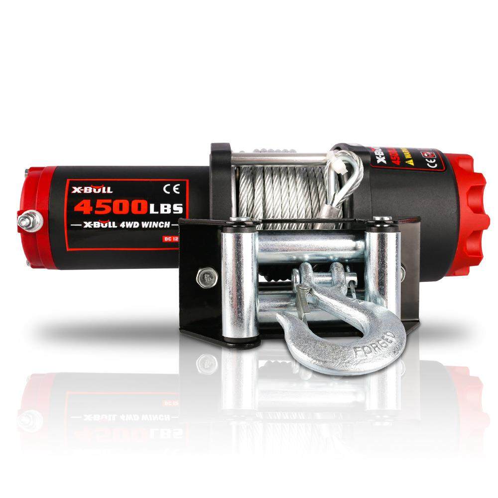 X-BVLL直销4500H磅电动绞盘钢丝绳12v越野车载安全脱困自救改