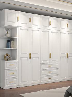 衣柜家用室家具现代卧简约组衣装橱五六门7258储白物大衣柜子乳色