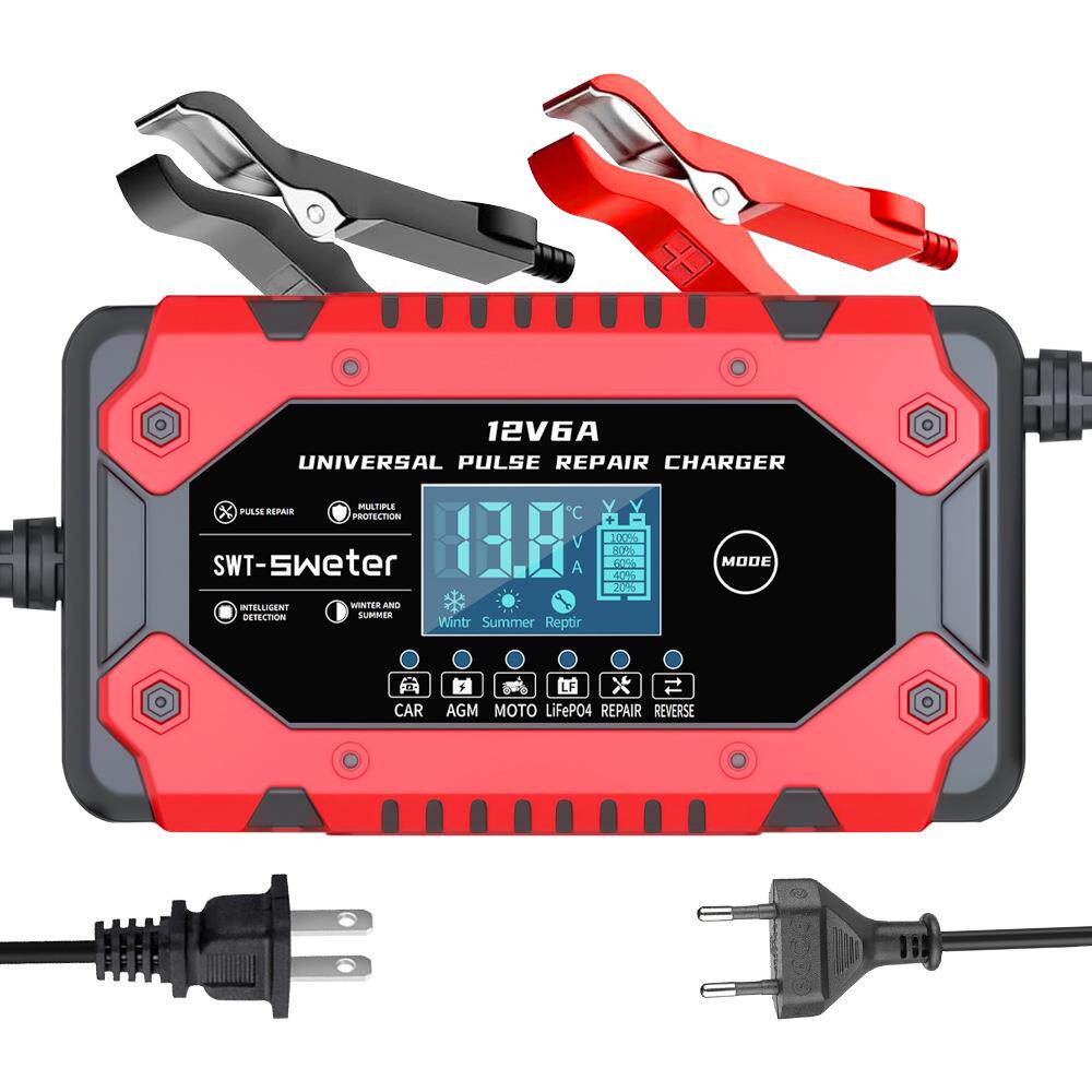 汽车电充电790器器146V铁锂电瓶充电器铅酸电瓶瓶充电.12V6A充电