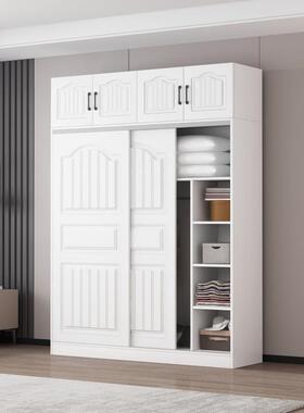 实木包物安装柜家用欧卧室衣式衣柜简易组装实木柜子储柜儿童FUO