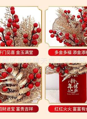 025新款新年桶抱抱桶仿真发财果客厅装饰摆件福春节喜TC-1218庆2