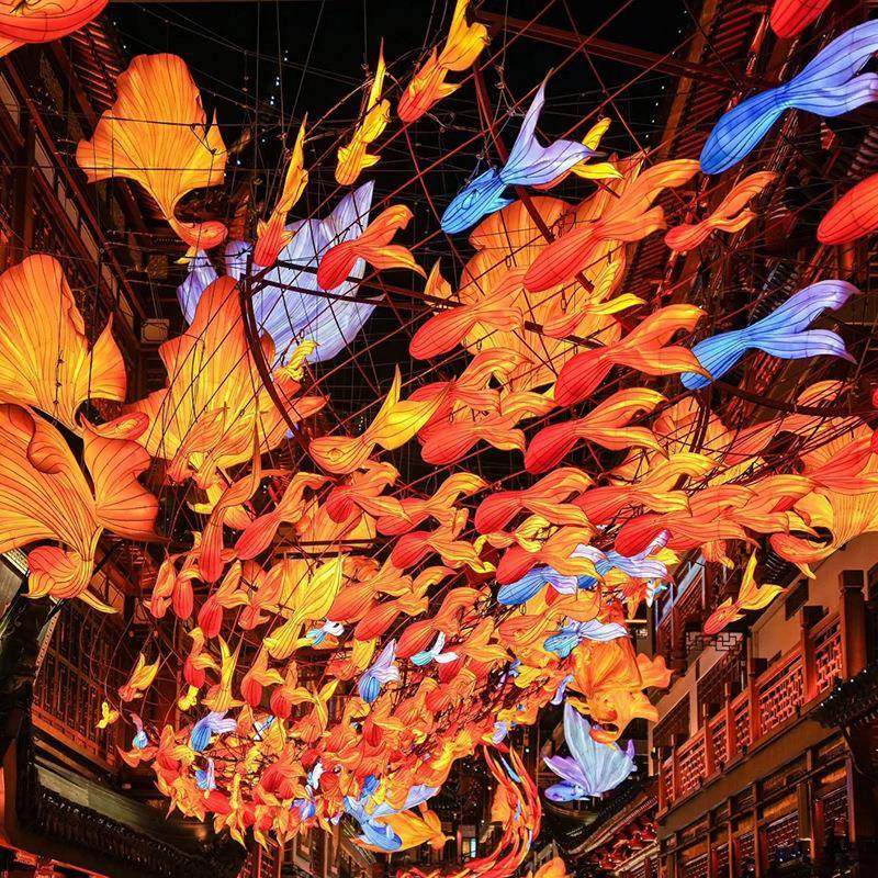 户大型节日中秋灯型国庆花灯锦RXM鲤鱼花灯笼发造光鱼春节外灯会