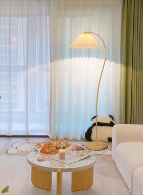 奶风地灯ins法式古v32472intage落客厅沙发旁油卧室床头复网红氛