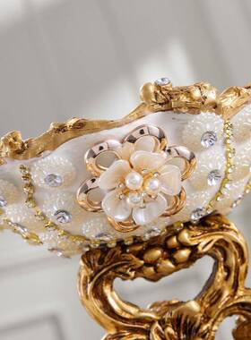 多家用干果盘客茶几摆件装欧层式水果果盘套创意家居装NYQ饰厅品