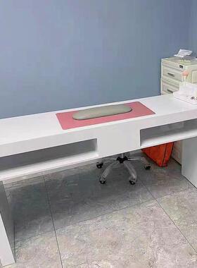 烤漆美甲桌子人简单约美甲吸尘桌器人三人双美甲台网OAL红钉做操