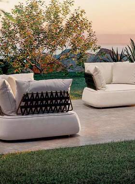 户外沙发组编合别墅沙发藤阳台外休闲室BIU藤沙椅发庭院设计师家