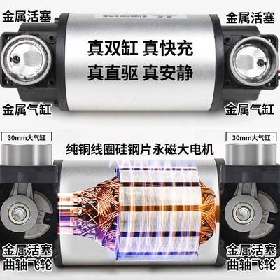凌匠9091缸多功能SUV车载充气泵双高压功率电动汽大车用轮打胎气