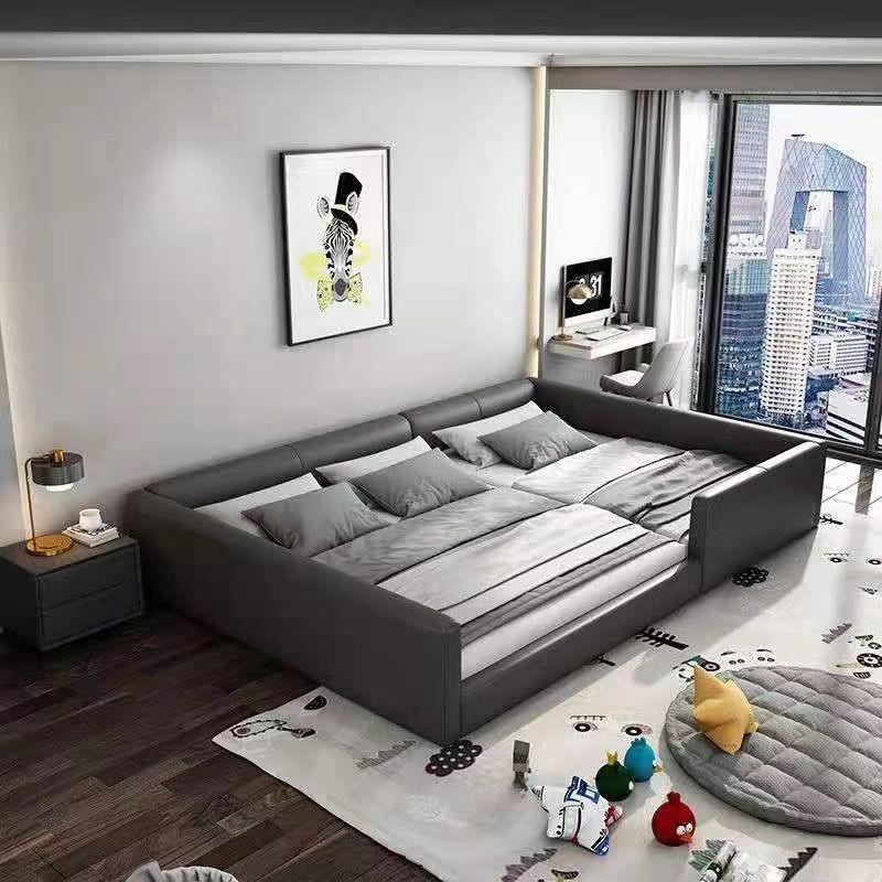 榻榻床带护栏胎床三胎床拼大接床床双人床亲子米实木RSZ二床敏一