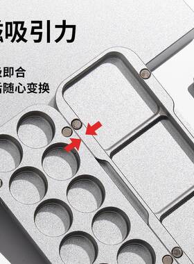 封铝金24格颜料盒调色盒盘水粉水彩合画便携保IBT湿密带盖24分装