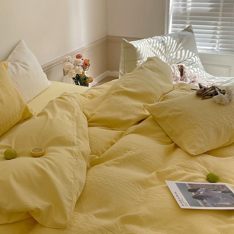 慵午后｜A类母懒婴三层纱布四件全棉纯95棉透床单被套亲套肤气床