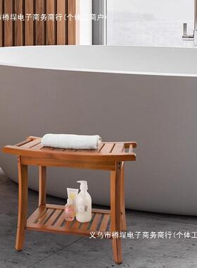 木淋浴洗澡凳水疗座用椅防腐家物54625洗竹浴老人儿童孕妇卫生间