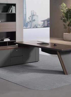 老板桌办公简约现代大台办公桌AWI室家具裁总主管桌子经理桌柜组