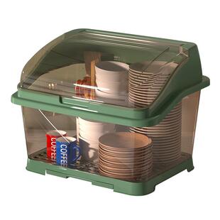 厨房碗架碟收架碗柜带盖38104碗装碗盘箱放家用置物子沥水碗筷纳