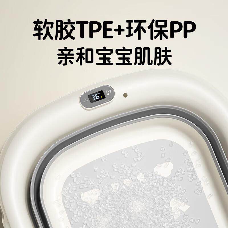 坐不款大号可可折叠宝宝躺摩卡新生儿童浴盆婴儿洗澡盆可棕洗澡感