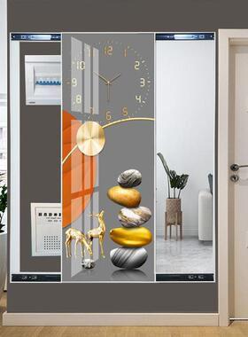 配电镜多功能21609电表竖款梅花一体配箱电子遮挡隐穿形衣镜时钟