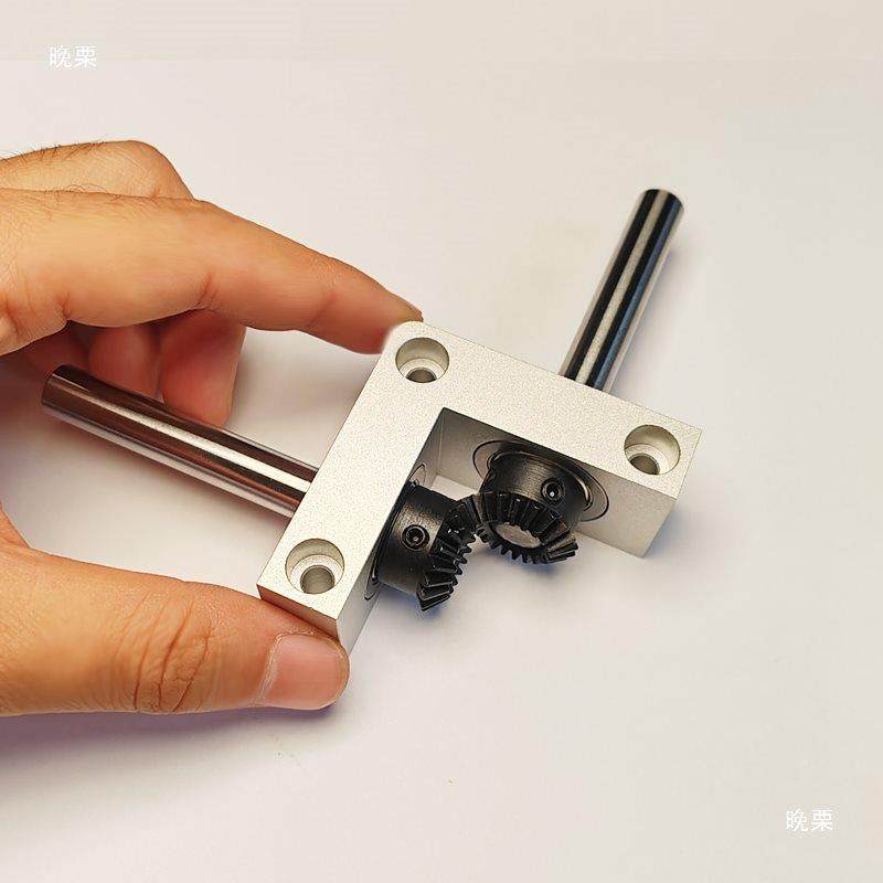 810m/m出传轴向直角转角器小型9JDK0度1:1齿轮箱伞齿轮换器模型动