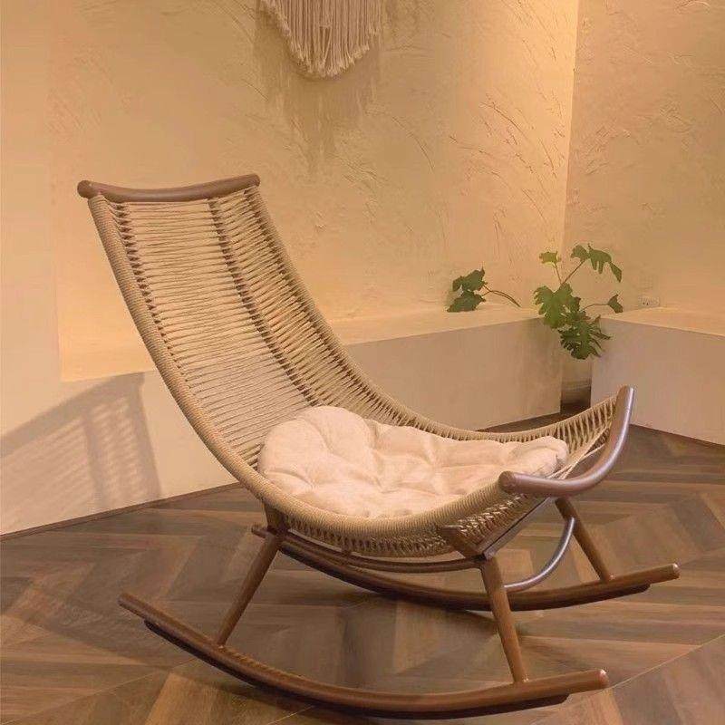 美齐摇椅躺椅大人花园椅阳用台家休椅闲椅藤户外庭院子2415懒人摇