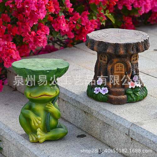 创意可爱动物凳子椅子公园花园庭院装饰幼儿园青蛙凳子摆件