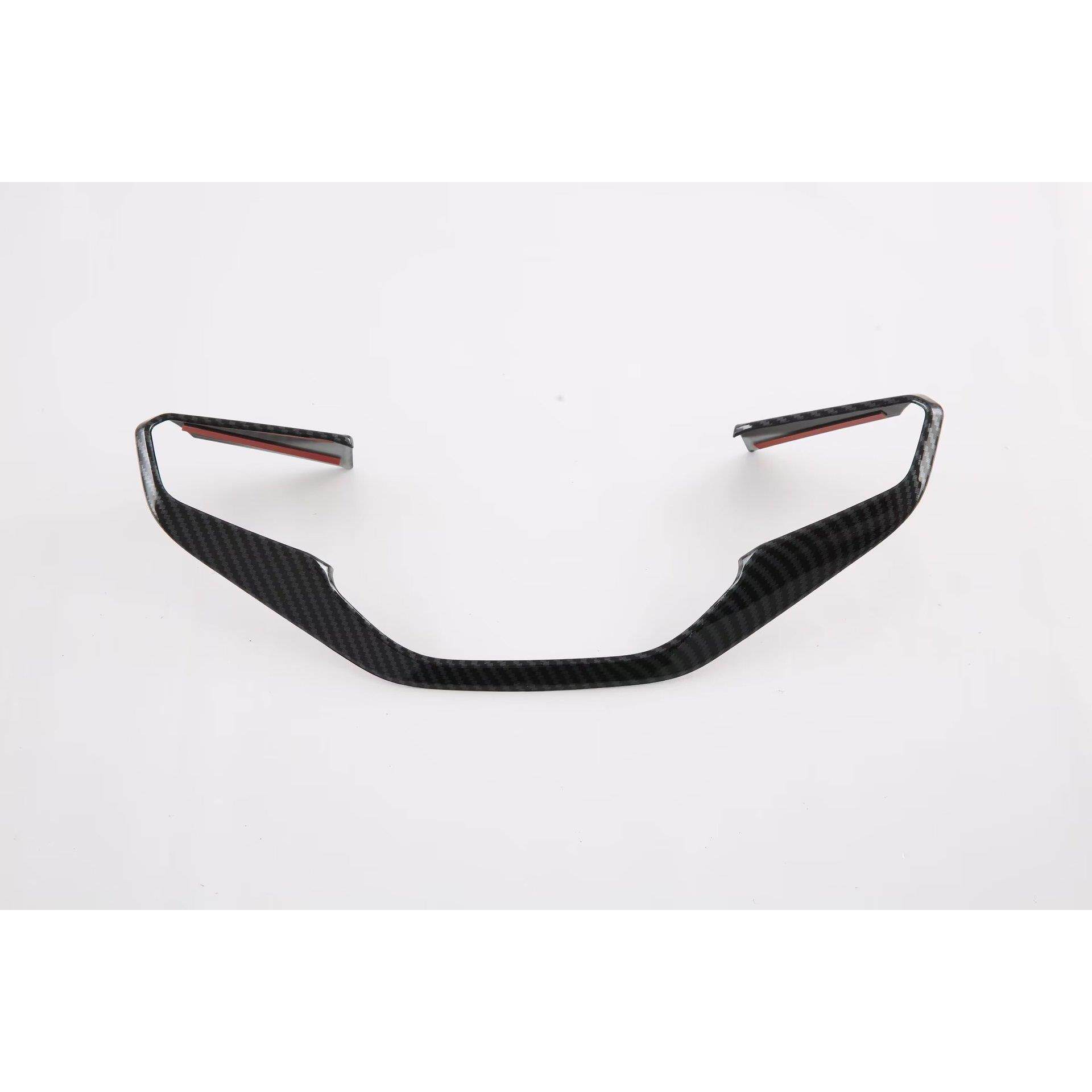 适用于MG4EV（名爵木兰）方向盘亮片改装碳纤纹装饰贴ABS材质