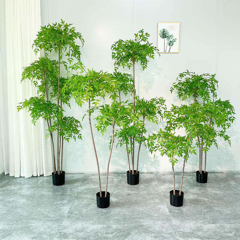 新款南天竹仿真植物绿植盆栽大型假绿植落地装饰客厅假树