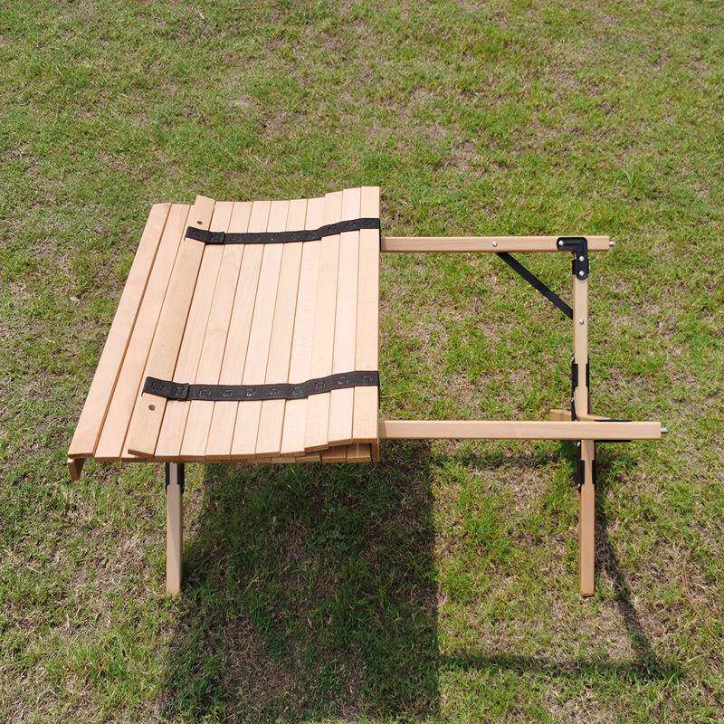 蛋卷桌户外折叠桌便携式桌椅露营桌野营野餐用品装备烧烤榉木