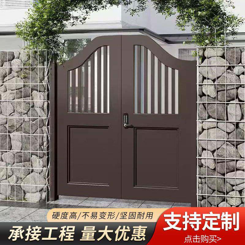 简约法式铝合金小门别墅庭院一楼小院铝艺门欧式现代花园门