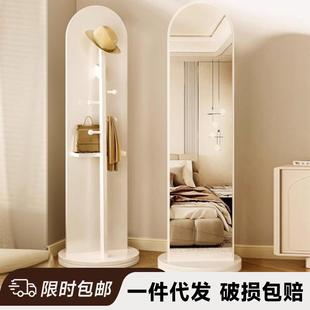 旋转镜穿衣镜挂衣帽架穿衣用多OXJ功能全试身镜置家物架一体公主